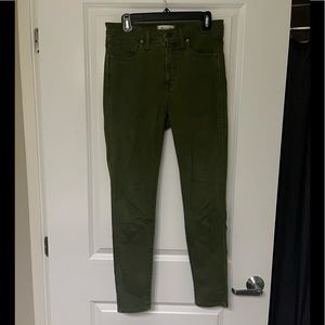 Madewell 10” High Rise Skinny Jean in Palm Tree
